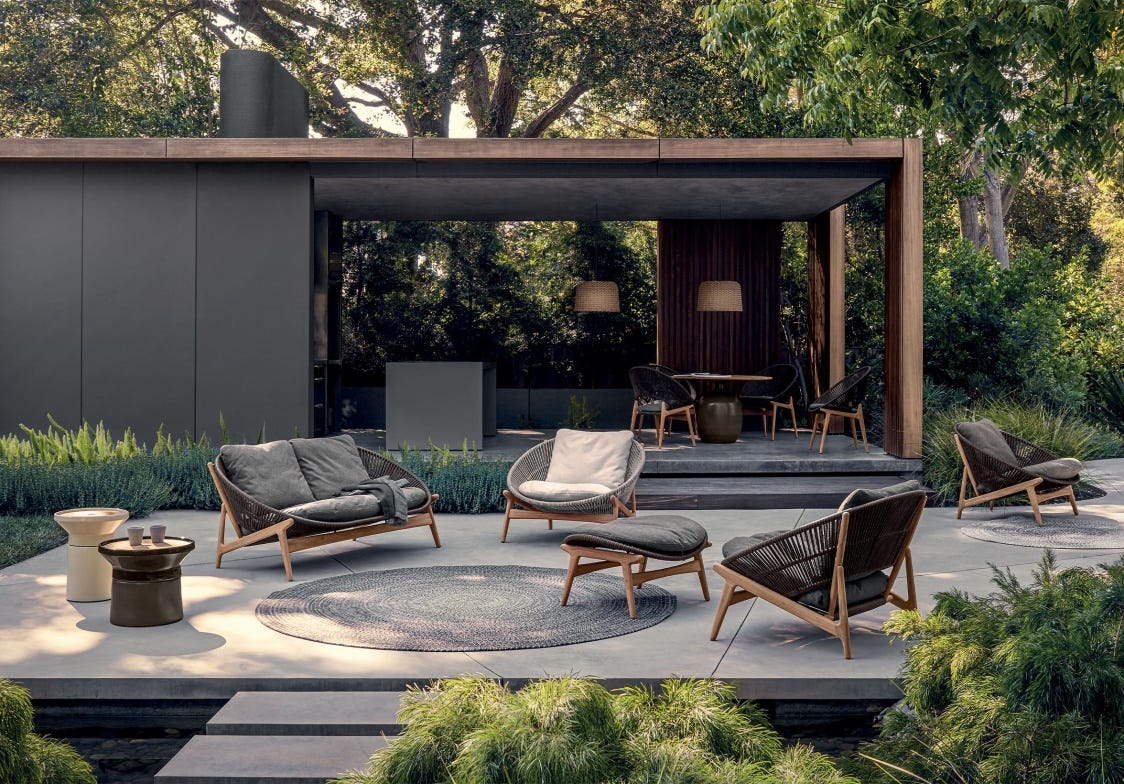 Bora Outdoor 2 Seater Sofa by Gloster Jardin de Ville